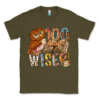 Army Green 100 days wiser Classic Tee - RacoonDesign