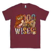 Burgundy 100 days wiser Classic Tee - RacoonDesign