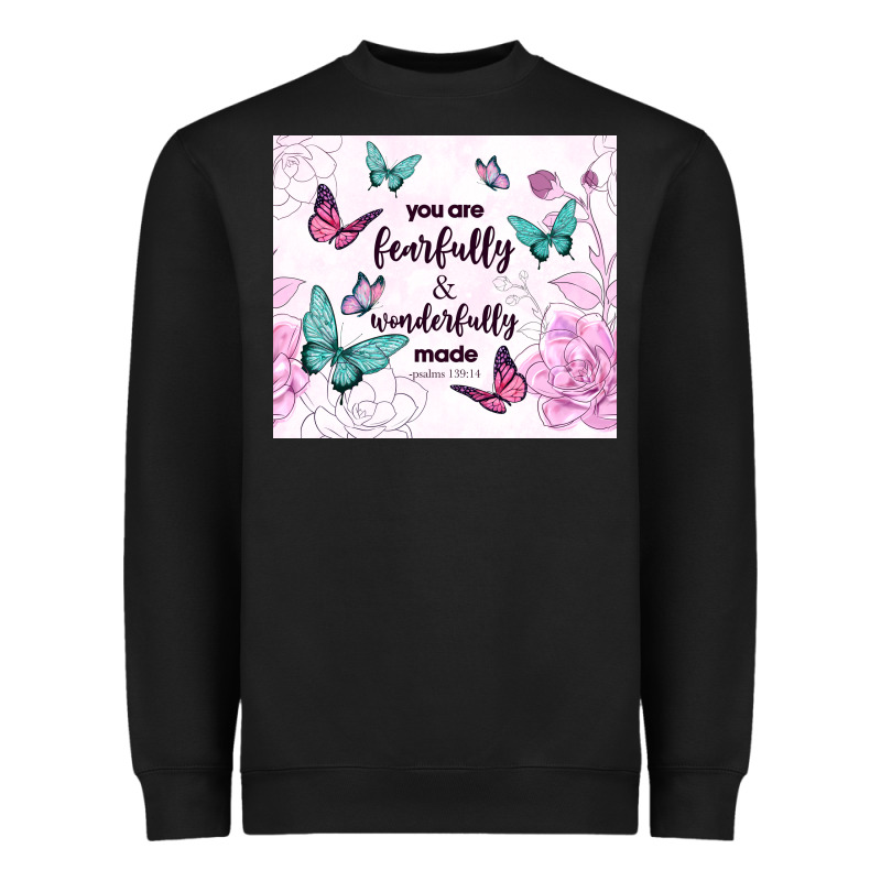 You Are Fearfully And Wonderfully Made Heavyweight Sweatshirt by TumblerDesignByShophia | Teevron