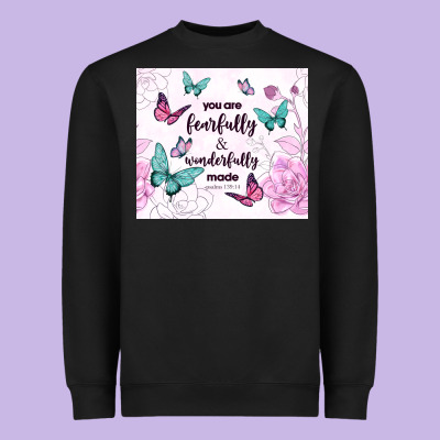 You Are Fearfully And Wonderfully Made Heavyweight Sweatshirt Designed By Tumblerdesignbyshophia