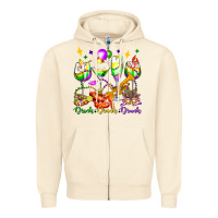 Sandshell drink drank drunk mardi gras wine glasses olivia Zipper Hoodie - OliviaCreatesArt