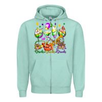Seafoam drink drank drunk mardi gras wine glasses olivia Zipper Hoodie - OliviaCreatesArt