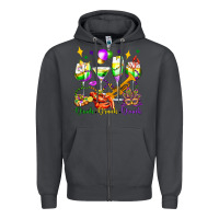Smoke drink drank drunk mardi gras wine glasses olivia Zipper Hoodie - OliviaCreatesArt