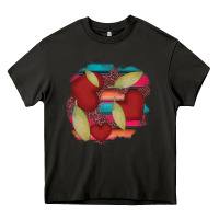 Asphalt heart and serape patches Heavy Core Tee - AdoDesignShop