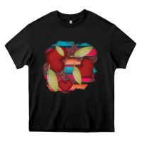 Black heart and serape patches Heavy Core Tee - AdoDesignShop