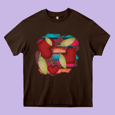 Heart And Serape Patches Heavy Core Tee Designed By Adodesignshop