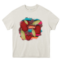 Cream heart and serape patches Heavy Core Tee - AdoDesignShop