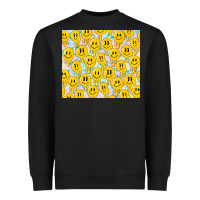 Black retro smiley faces Heavyweight Sweatshirt - TumblerDesignByShophia