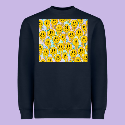 Retro Smiley Faces Heavyweight Sweatshirt Designed By Tumblerdesignbyshophia