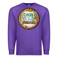 Purple teacher of tiny earrings Premium Sweatshirt - BundleAndBundleShop