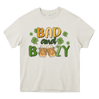 Cream bad and boozy Heavy Core Tee - MaliasSmallBusiness