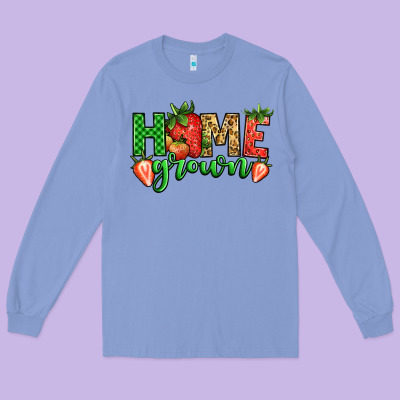 Howe Grown Strawberries Long Sleeve Tee Designed By Jasminsmagicworld