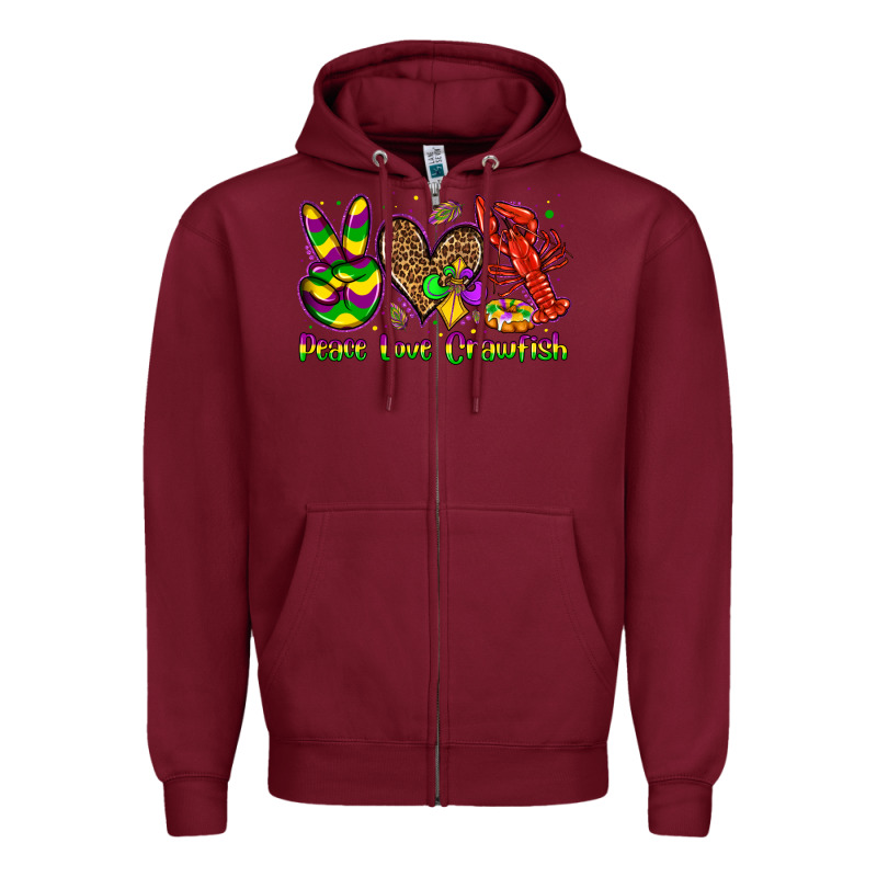 Peace Love Crawfish Olivia Zipper Hoodie by OliviaCreatesArt | Teevron