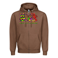 Chestnut peace love crawfish olivia Zipper Hoodie - OliviaCreatesArt