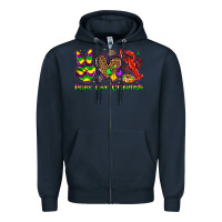 Navy peace love crawfish olivia Zipper Hoodie - OliviaCreatesArt