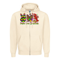 Sandshell peace love crawfish olivia Zipper Hoodie - OliviaCreatesArt