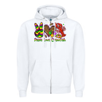 White peace love crawfish olivia Zipper Hoodie - OliviaCreatesArt