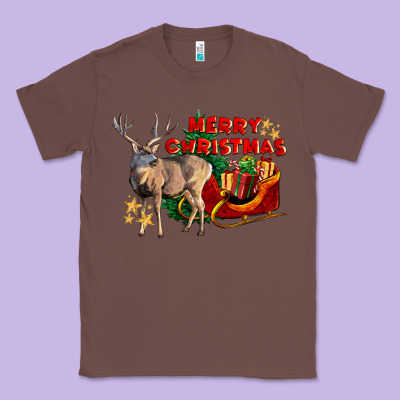 Merry Christmas Deer Classic Tee Designed By Lillyallendesigns