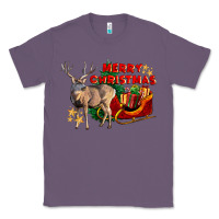 Lavender Merry Christmas Deer Classic Tee - LillyAllenDesigns