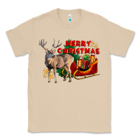 Mushroom Merry Christmas Deer Classic Tee - LillyAllenDesigns