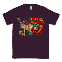 Plum Merry Christmas Deer Classic Tee - LillyAllenDesigns