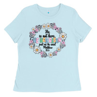 Baby Blue he has risen Ladies Tee - MaliasSmallBusiness