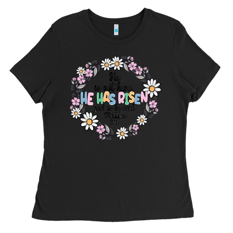 He Has Risen Ladies Tee by MaliasSmallBusiness | Teevron