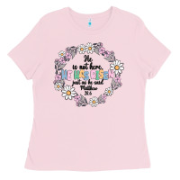 Bubblegum Pink he has risen Ladies Tee - MaliasSmallBusiness