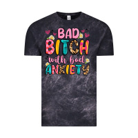 Cloud Black bad bitch with bad anxiety Vintage Tee - Artiststas