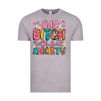 Vintage Zinc bad bitch with bad anxiety Vintage Tee - Artiststas