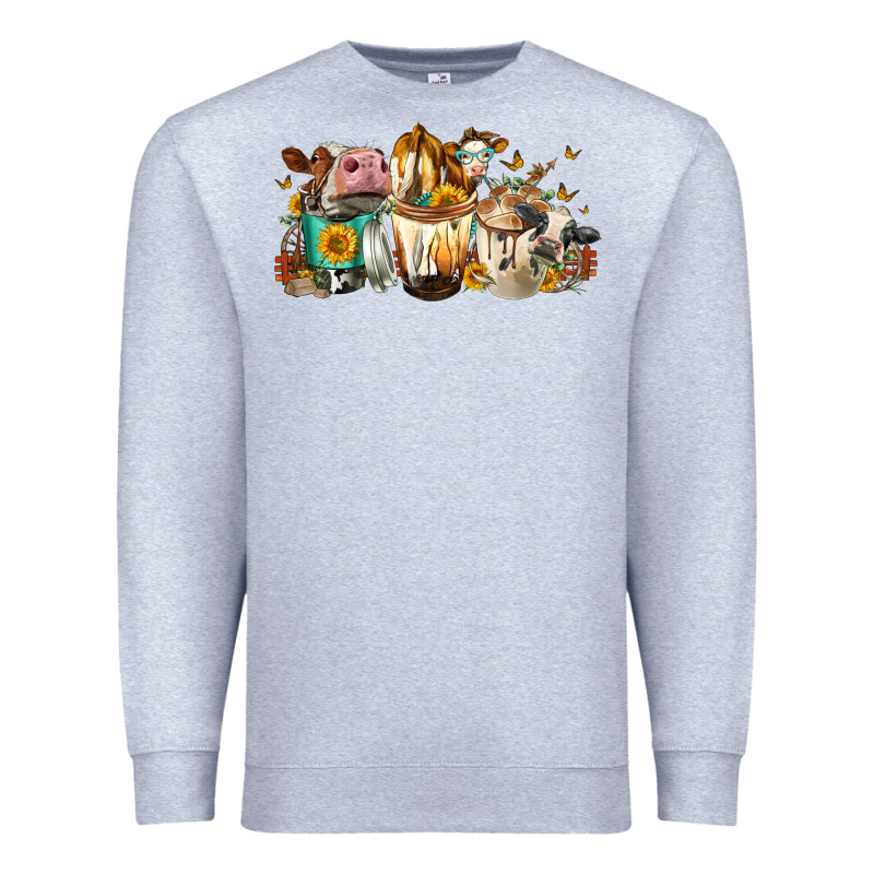 Cows And Coffee Premium Sweatshirt by FaDigitalArtStudio | Teevron