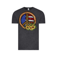 Vintage Black Peace Sign Vintage Tee - JahusDesignShop