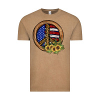 Vintage Coffee Peace Sign Vintage Tee - JahusDesignShop