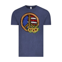 Vintage Denim Peace Sign Vintage Tee - JahusDesignShop