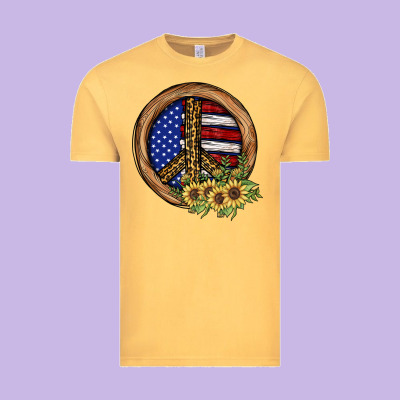 Peace Sign Vintage Tee Designed By Jahusdesignshop