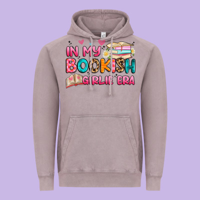 In My Bookish Girlie Era Vintage Hoodie Designed By Artiststas