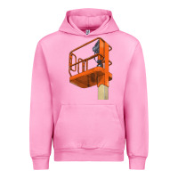Fuchsia Pink Single Man Lift Urban Hoodie - LillyAllenDesigns
