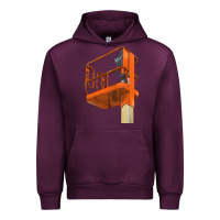 Mauve Wine Single Man Lift Urban Hoodie - LillyAllenDesigns