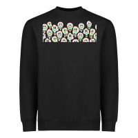 Black retro smiley faces Heavyweight Sweatshirt - TumblerDesignByShophia