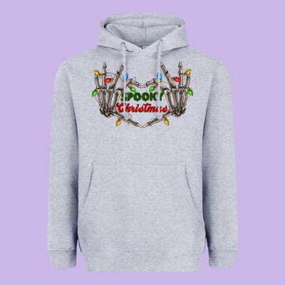 Spooky Christmas Skeleton Hands Heavyweight Hoodie Designed By Fadigitalartstudio