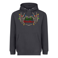 Smoke spooky christmas skeleton hands Heavyweight Hoodie - FaDigitalArtStudio
