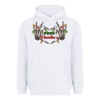 White spooky christmas skeleton hands Heavyweight Hoodie - FaDigitalArtStudio