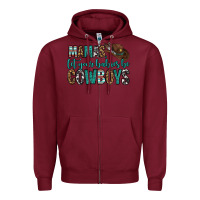 Burgundy mama's let your babies be cowboys Zipper Hoodie - OliviaCreatesArt