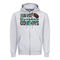 Heather Grey mama's let your babies be cowboys Zipper Hoodie - OliviaCreatesArt