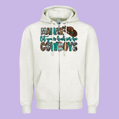 Mama's Let Your Babies Be Cowboys Zipper Hoodie Designed By Oliviacreatesart