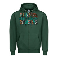 Sports Green mama's let your babies be cowboys Zipper Hoodie - OliviaCreatesArt