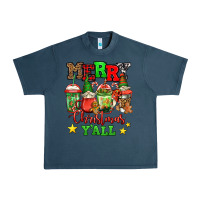 Midnight Navy merry Christmas y'all gnome coffee Urban Heavy Tee - Jasminsmagicworld