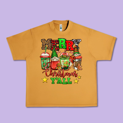 Merry Christmas Y'all Gnome Coffee Urban Heavy Tee Designed By Jasminsmagicworld