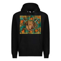 Black Western Fall Cow Premium Hoodie - RanaPortraitStore