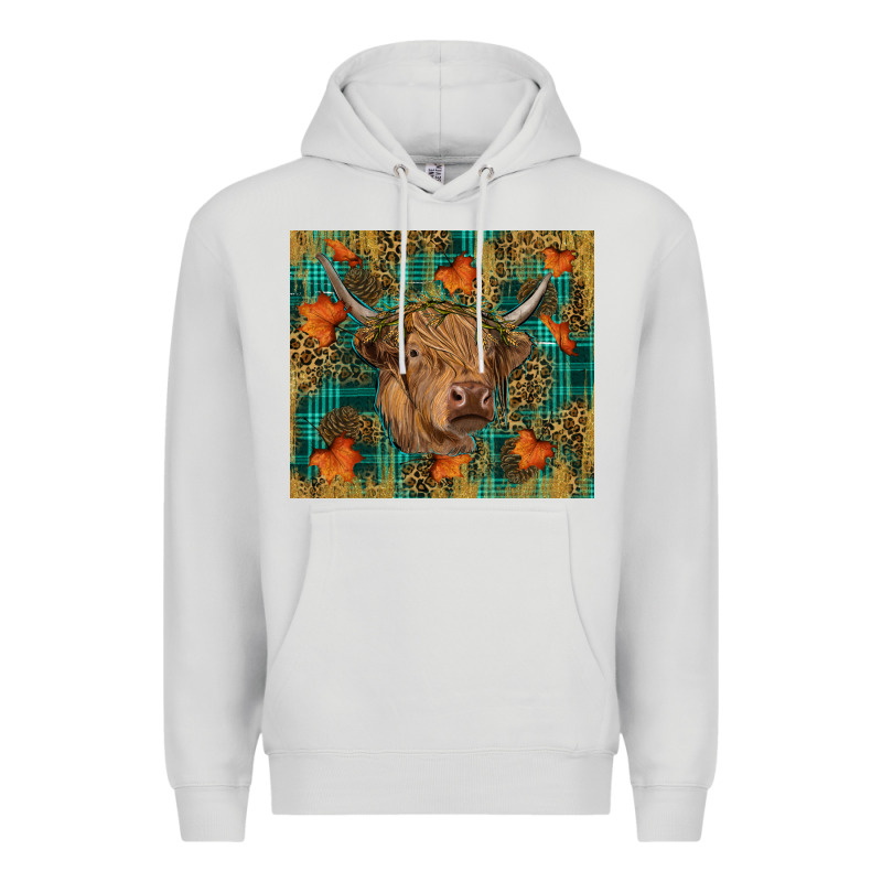 Western Fall Cow Premium Hoodie by RanaPortraitStore | Teevron